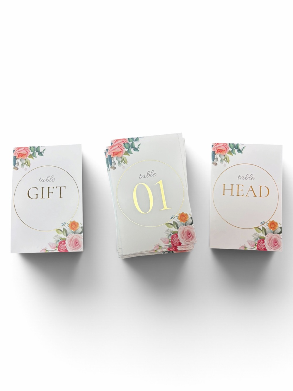 Elegant Pink Floral Table Number & Sign Cards - Premium Wedding Party Supplies